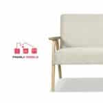 Zestaw mebli PRL retro SOLER sofa fotele Family Meble beżowy welur Hunter - obrazek 3