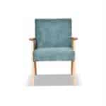 Zestaw mebli PRL retro SOLER sofa fotele Family Meble turkus sztruks Anafi - obrazek 8