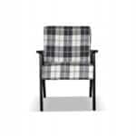 Zestaw mebli PRL retro SOLER sofa fotele Family Meble krata granat - biała - obrazek 8