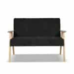 Zestaw mebli PRL retro SOLER sofa fotele Family Meble czarny sztruks Anafi - obrazek 10