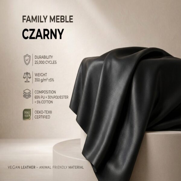 Kanapa 2 os sofa rozkładana spania poj czarny ekoskóra KIMO Family Meble — tkanina