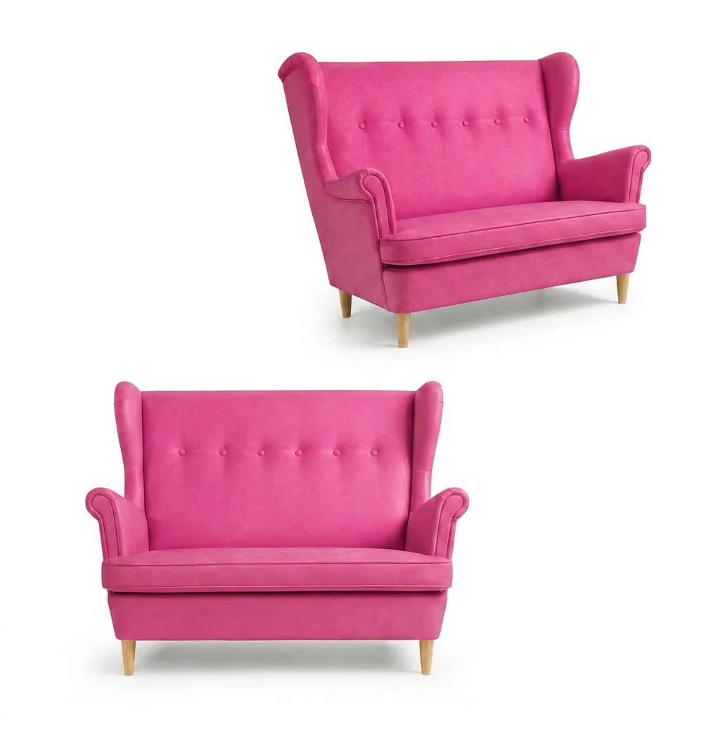 Sofa Kanapa Uszak Skandynawska Niebieski Granat Kobalt Ari Family Meble