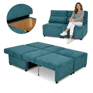 Kanapa 2 os sofa rozkładana spania kanapa – Idylla 75 gruby sztruks KIMO Family Meble