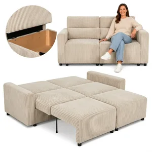 Kanapa 2os sofa rozkładana spania pojemnik czarny sztruks Komo Family Meble