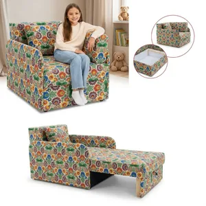 Łóżko dziecięce sofa kanapa rozkładana pojemnik pudrowy welur Denis 3B — biały
