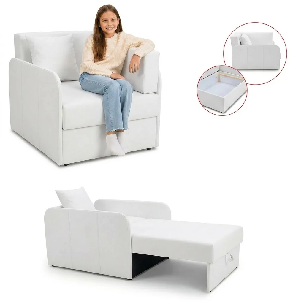 Łóżko dziecięce sofa kanapa rozkładana pojemnik brąz DENIS 3B Family Meble