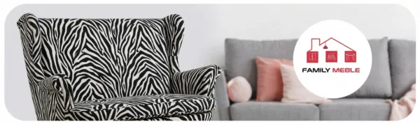 Family Meble — Sofa Kanapa Uszak Skandynawska Zebra Designerska salonu Ari Family Meble
