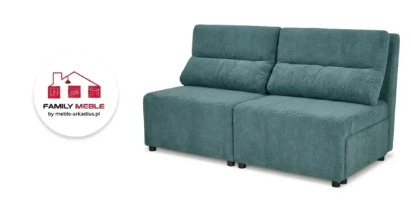 Family Meble — Kanapa 2 os sofa rozkładana spania pojemnik błękitny Hunter Kimo Family