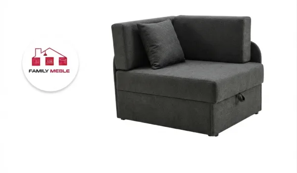 Family Meble — Łóżko dziecięce sofa kanapa rozkładana pojemnik Denis szary Family Meble