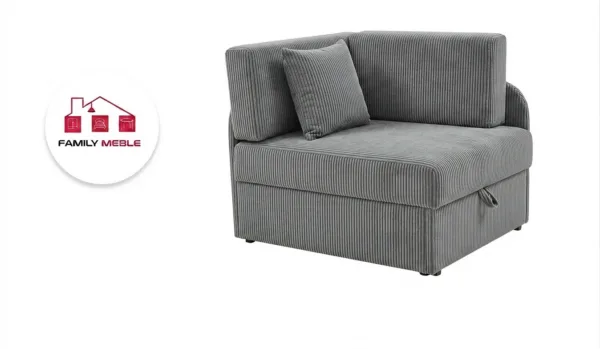 Family Meble — Łóżko dziecięce sofa kanapa szary grafit welur wygodna Denis Family Meble