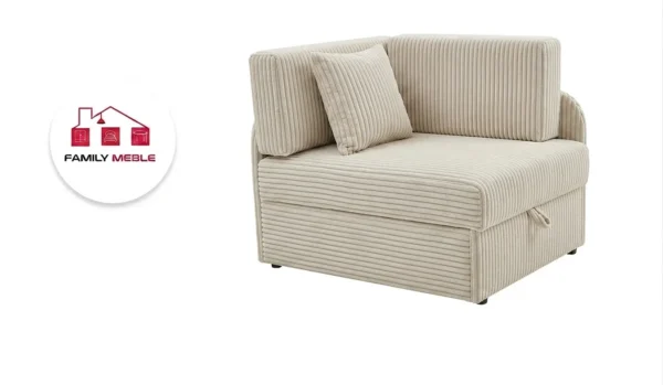 Family Meble — Łóżko dziecięce sofa kanapa beż gruby sztruks premium Denis Family Meble