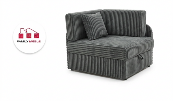 Family Meble — Łóżko dziecięce sofa kanapa szary antracyt gruby sztruks Denis Family Meble