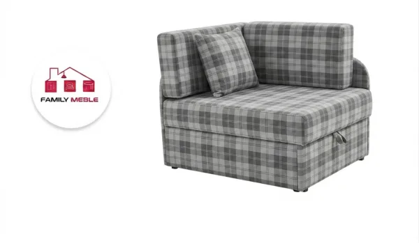 Family Meble — Łóżko dziecka sofa kanapa szary kratka pleciona wygodna Denis Family Meble