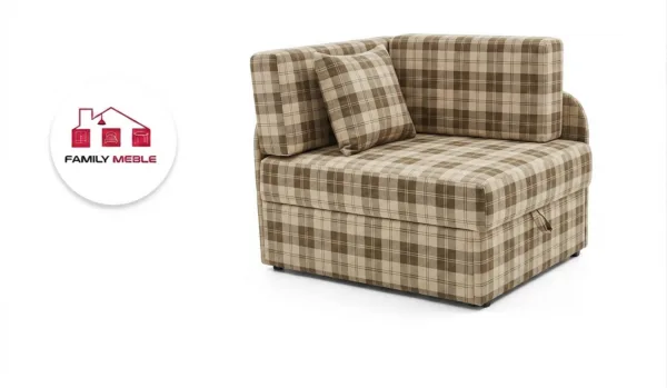 Family Meble — Łóżko dziecięce sofa kanapa rozkładana poj brąz kratka DENIS Family Meble