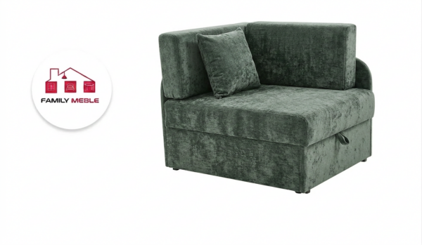 Family Meble — Łóżko dziecięce sofa kanapa rozkładana pojemnik szenil szary Denis Family