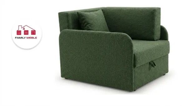 Family Meble — Łóżko dziecięce sofa kanapa zielony welur wygodny wygodna Denis 3B Family