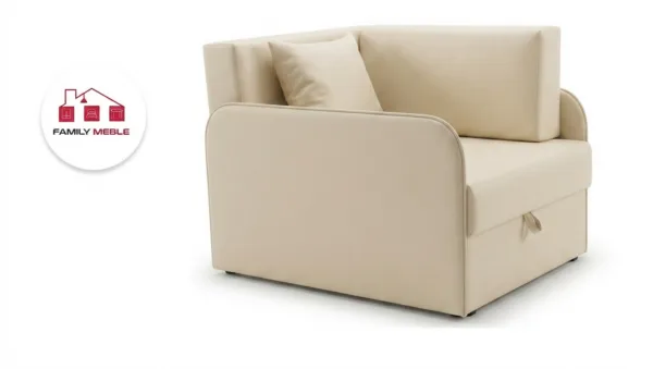 Family Meble — Łóżko dziecięce sofa kanapa rozkładana ekoskóra beż Denis 3B Family Meble
