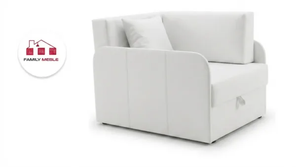 Family Meble — Łóżko dziecięce sofa kanapa biały Denis 3B ekoskóra skaj mięka Family Meble