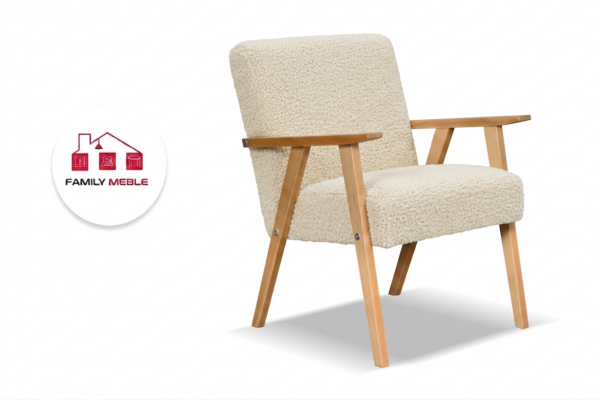 Family Meble — Zestaw wypoczynkowy sofa 2-os 2 fotele welur beżowy Soler Family Meble