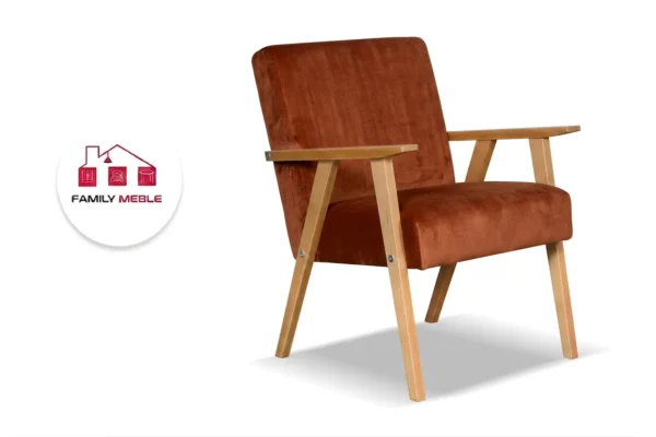 Family Meble — Zestaw wypoczynkowy sofa 2-os 2 fotele retro vintage salonu Soler Family
