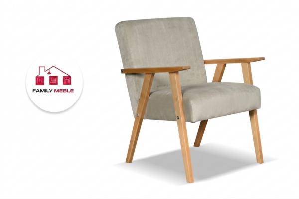 Family Meble — Zestaw wypoczynkowy sofa 2-os 2 fotele welur szary Soler Family Meble