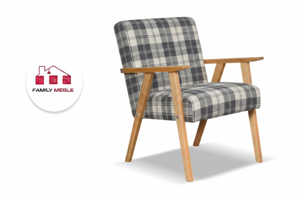 Family Meble — Zestaw wypoczynkowy sofa 2-os 2 fotele retro vintage plecionka czarny biały