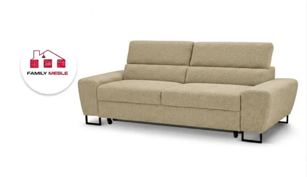 Family Meble — Zestaw wypoczynkowy sofa kanapa 2 fotele beżowy wygodny Savio Family Meble