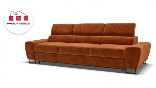Family Meble — Zestaw wypoczynkowy sofa 3 kanapa fotele salonu welur Savio Family Meble