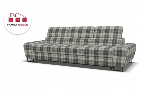 Family Meble — Zestaw wypoczynkowy sofa 3 kanapa fotele czarny biały Savio Family Meble