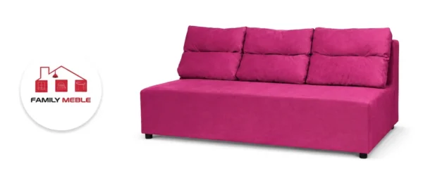 Family Meble — Zestaw wypoczynkowy sofa 3 kanapa fotele różowyfuksja  KIMO Family Meble