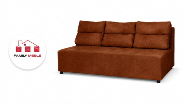 Family Meble — Zestaw wypoczynkowy sofa 3 kanapa fotele miedziany rudy Kimo Family Meble