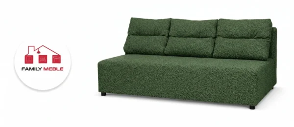 Family Meble — Zestaw wypoczynkowy sofa 3 kanapa fotele zielony salonu boucla Kimo Family