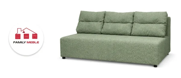 Family Meble — Zestaw wypoczynkowy sofa 3 kanapa fotele miętowy boucla KIMO Family Meble