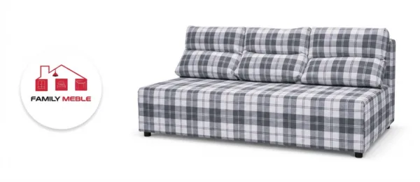 Family Meble — Zestaw wypoczynkowy sofa 3 kanapa fotele czarny biały Kimo Family Meble