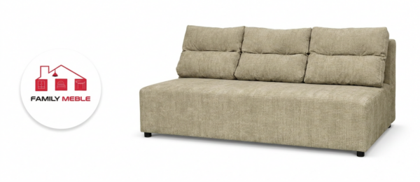 Family Meble — Zestaw wypoczynkowy sofa 3 kanapa fotele beżowy szenil Kimo Family Meble