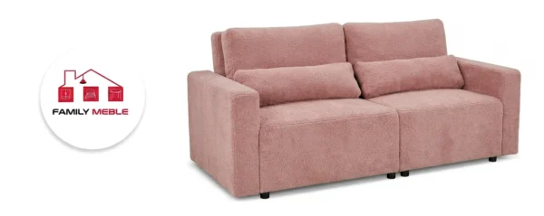 Family Meble — Zestaw wypoczynkowy sofa 2 kanapa fotele salon różowy Komo Family meble
