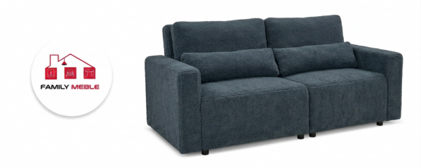 Family Meble — Zestaw wypoczynkowy sofa 2 kanapa fotele salon niebieski Komo Family meble