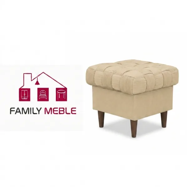 Family Meble — Pufa otwierana podnóżek pojemnik siedzisko beżowa Carol Family Meble