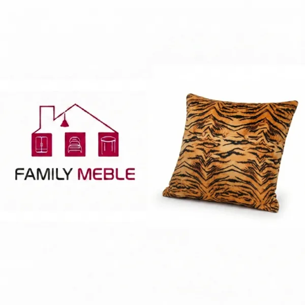 Family Meble — Poduszka dekoracyjna jasiek 45 x 45 poszewka welur Tiger Family Meble