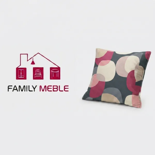 Family Meble — Poduszka dekoracyjna jasiek 45 x 45 poszewka groszki Family Meble