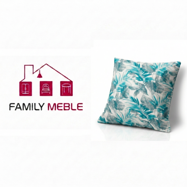 Family Meble — Poduszka dekoracyjna jasiek 45 x 45 poszewka zielony tkanina Family Meble