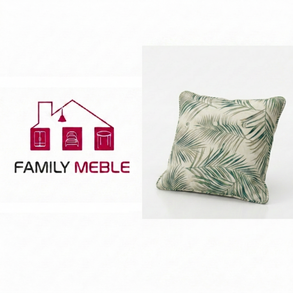 Family Meble — Poduszka dekoracyjna jasiek 45 x 45 poszewka beżowe Family Meble