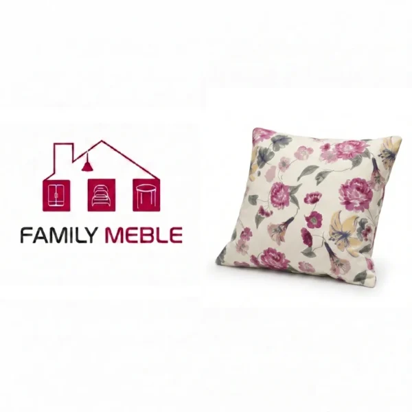 Family Meble — Poduszka dekoracyjna jasiek 45 x 45 poszewka beżowy tkanina Family Meble