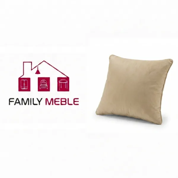 Family Meble — Poduszka dekoracyjna jasiek 45 x 45 poszewka beż tkanina Family Meble