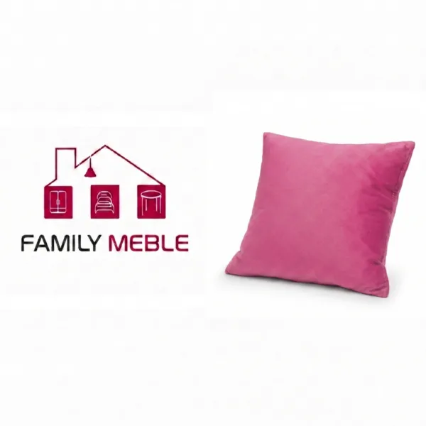 Family Meble — Poduszka dekoracyjna jasiek 45 x 45 poszewka róż fuksja Family Meble