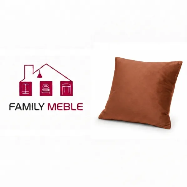 Family Meble — Poduszka dekoracyjna jasiek 45 x 45 poszewka ceglany Family Meble