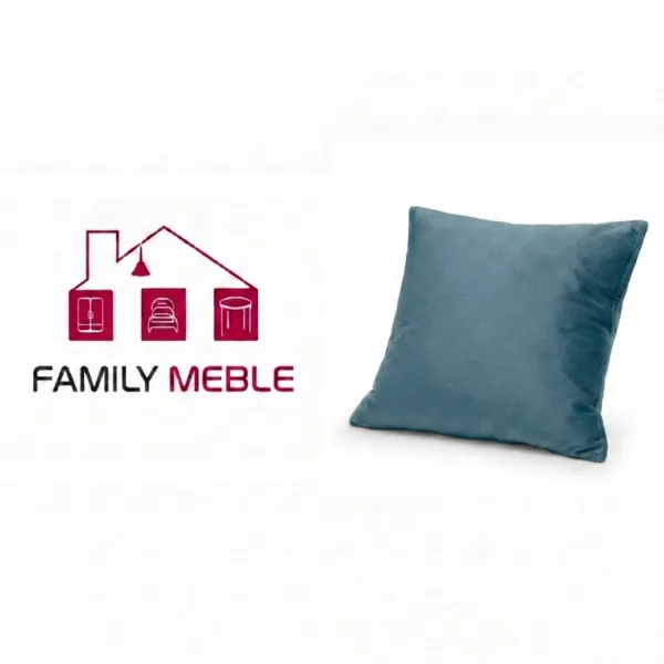 Family Meble — Poduszka dekoracyjna jasiek 45 x 45 poszewka niebieski Family Meble