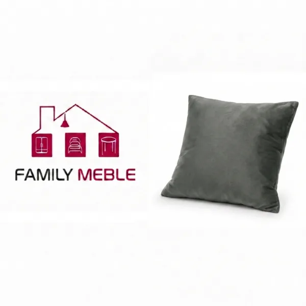 Family Meble — Poduszka dekoracyjna jasiek 45 x 45 poszewka szary tkanina Family Meble