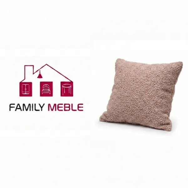 Family Meble — Poduszka dekoracyjna jasiek 45 x 45 poszewka pudrowy róż boucla Family