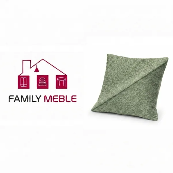 Family Meble — Poduszka dekoracyjna jasiek 45 x 45 poszewka miętowy Boucla Family Meble